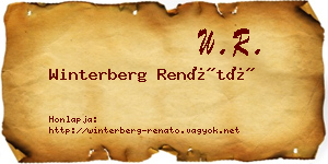 Winterberg Renátó névjegykártya
