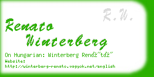 renato winterberg business card